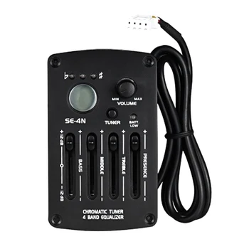 

Acoustic Guitar Pickup 4 Bands EQ Equalizer Preamp Piezo Pickup with LCD Tuner Guitar Accessories Dropshipping