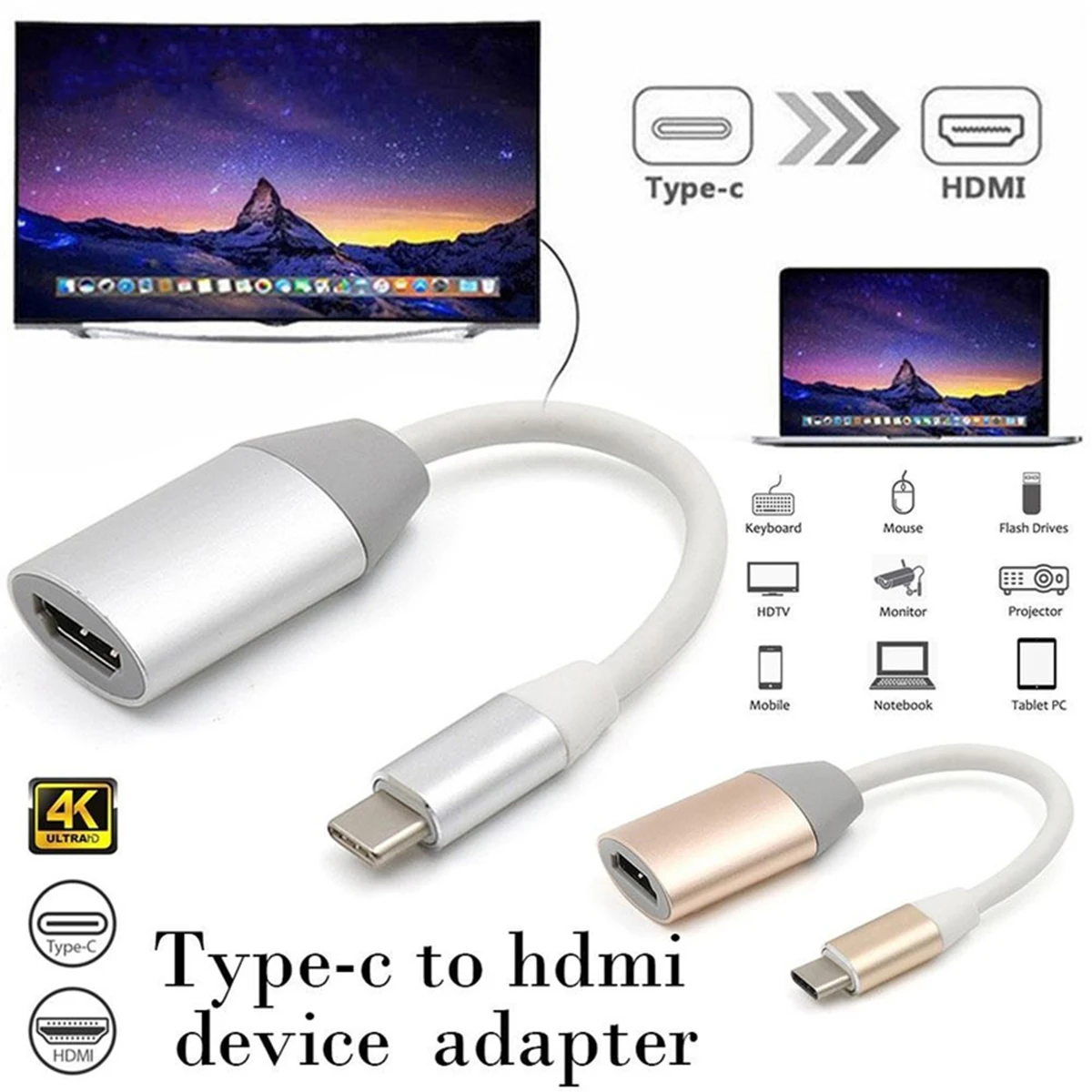 SOONHUA USB 3,1 type C папа HDMI конвертер HDMI адаптеры конвертеры Поддержка HDMI аудио для Macbook