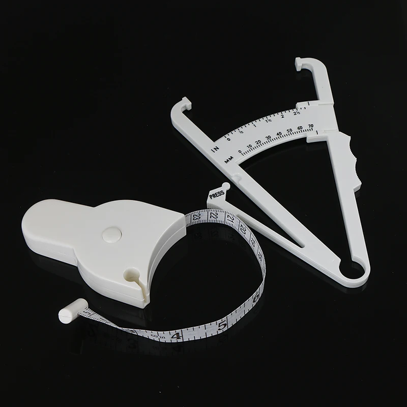 2Pcs/Set PVC Body Fat Caliper Measure Tape Tester Fitness For Lose Weight Portable Fitness Equipmnet For Body Building New