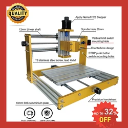 Upgrade CNC3018 3018plus Metal Frame Nema17 / 23 Stepper Motor 52mm Spindle Metal Craft CNC Wood Router Pcb Milling Machine