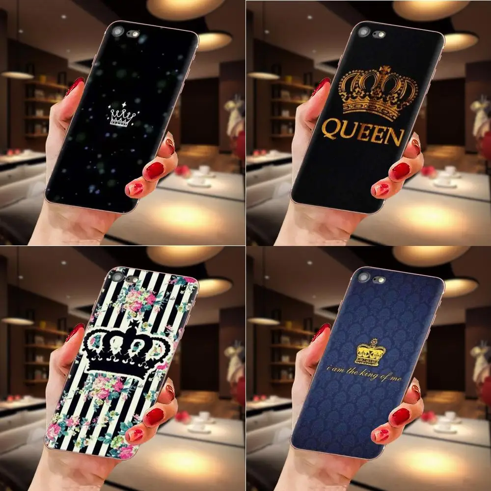 Роскошный Король Королева короны для Galaxy Note 10 A10E A10S A20S A30S A40S A50S A6S A70S A730 A8S M30S S2 S3 Plus