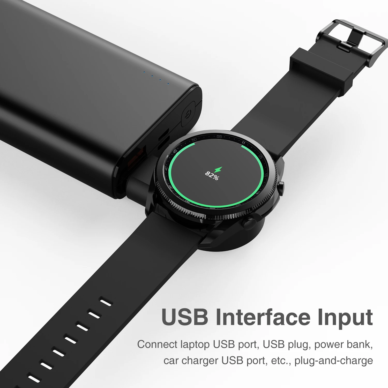 Drahtloses Ladegerät 2 in 1 für Samsung Galaxy Watch 4 44 mm Classic Active2 USB Typ-C Ladedock Ständer Adapter Zubehörkabel_voghion.com