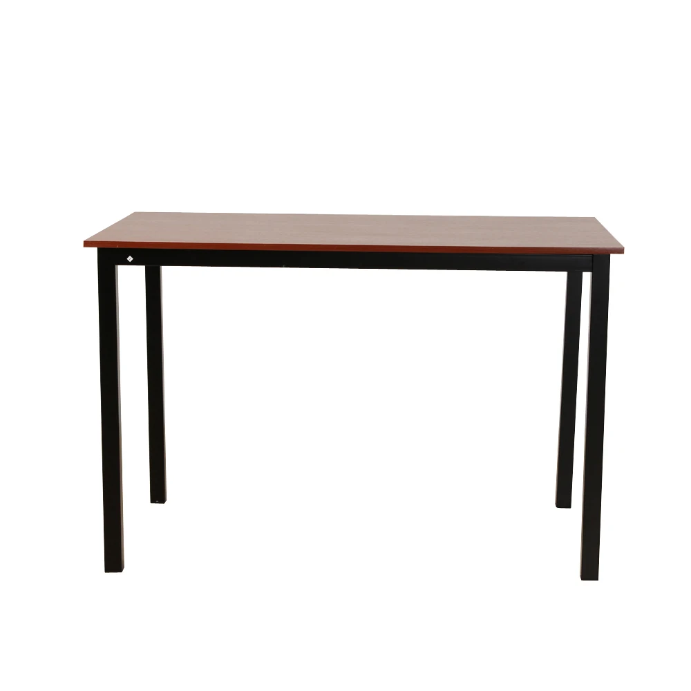

120 x 76 x 76cm Simplistic Iron Frame Dining Table Computer desk Teak Color for dining room and living room