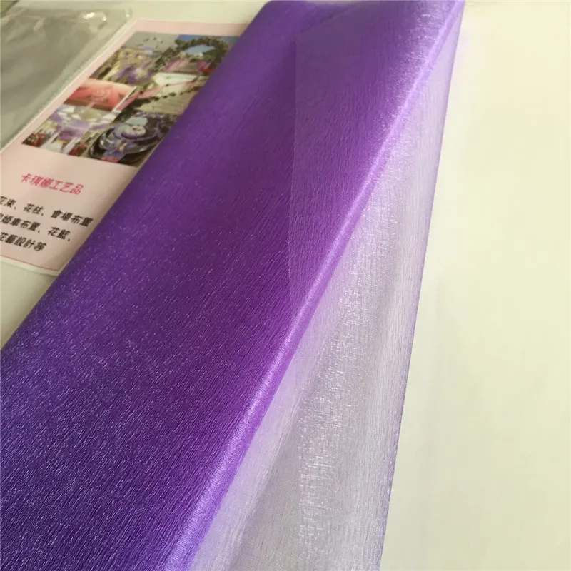 48 см X 5 м/10 м Свадебные украшения пряжа Тюль рулон прозрачной органзы ткань день рождения, мероприятие, вечеринка принадлежности Свадебные украшения s - Цвет: Light Purple