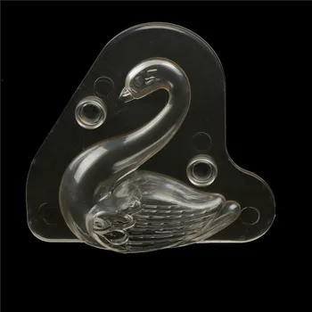 

1pc Transparent Plastic Swan 3D Chocolate Mold Swans Candy Chocolate Mold Cake Decorating Tool