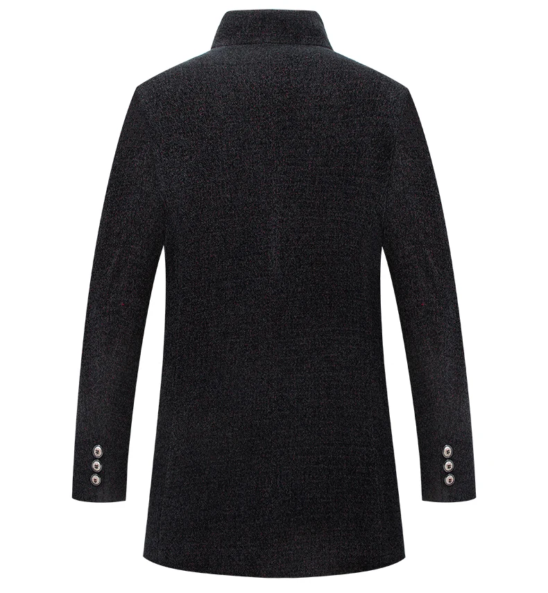 Большие размеры 10XL 8XL 6XL, мужское шерстяное пальто, зимний теплый однотонный длинный плащ, Мужской однобортный деловой Повседневный плащ, парка