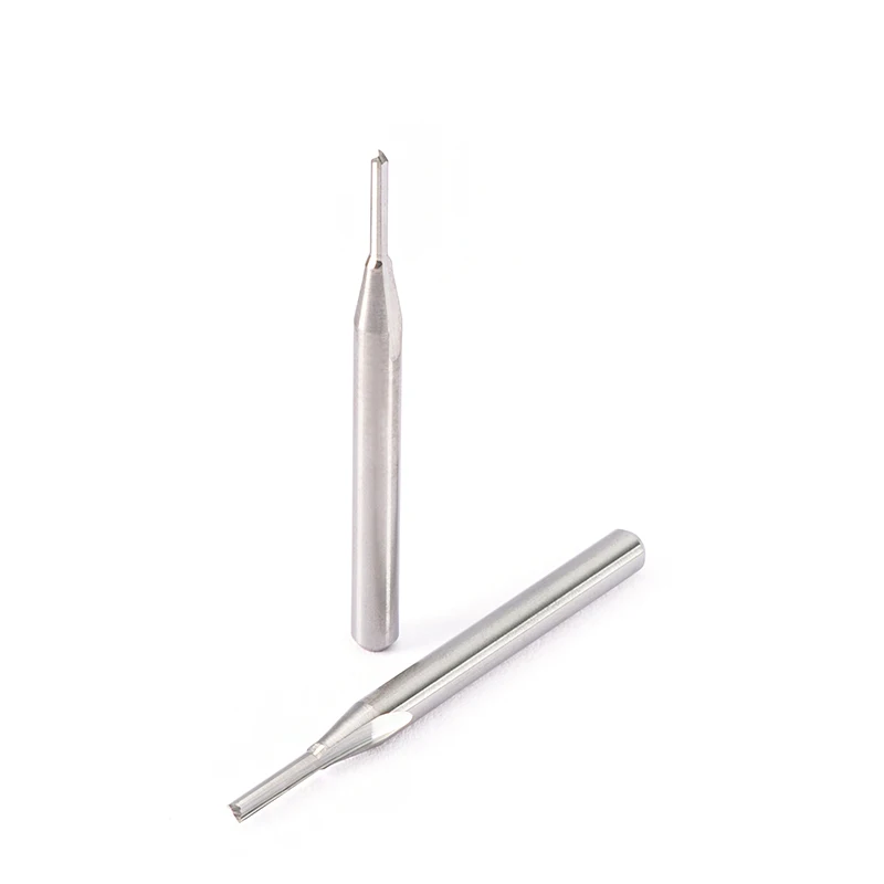 10pcs Milling Cutter 3.175mm Two Flutes Straight Router Bits for Wood CNC Carving Engraving Cutter End Mill Tool 1/8" 1.5x7mm