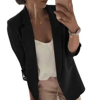 

Spring Women Blazers Jackets Small Chiffon Suit Jacket Candy Color Long Sleeve Slim Suit Women Basic Jackets