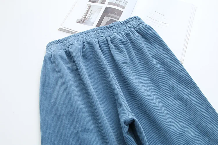 Blvyisla, 4XL, большие размеры, полосатые плотные вельветовые длинные штаны, свободные повседневные шаровары, штаны с эластичной резинкой на талии, спортивная одежда
