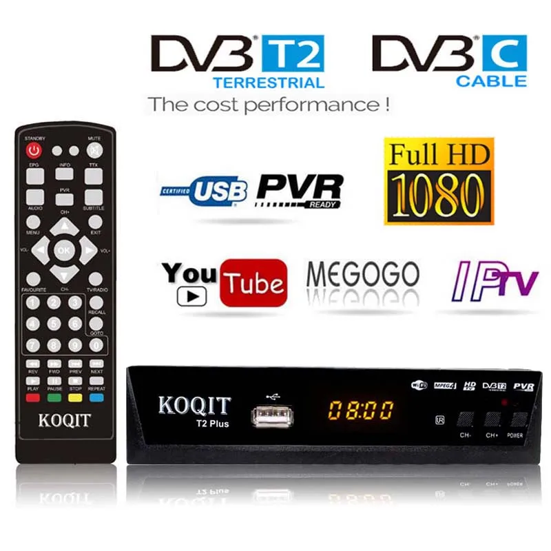 

Free HD 1080p DVB-C Cable Tv Tuner Dvb T2 Digital TV Box Dvb-t2 Dual Tuner DVB C Receiver Satellite Decoder Dvbt2 Russian Manual