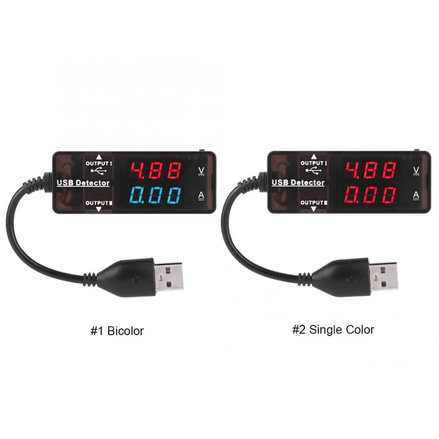 Usb-тестер двойной Дисплей Вольтметр Амперметр Напряжение измеритель тока, для батареи Ёмкость тестер Мощность Зарядное устройство Ёмкость детектор YB26VA