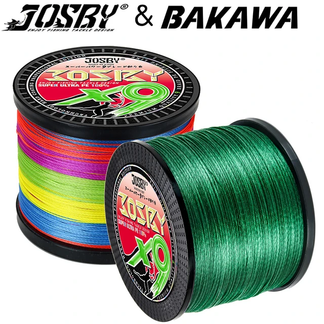 BAKAWA 9X Braid Fishing Line Super Strong 9 Strands Japanese Multifilament  Smooth PE Fly Carp Wire 300M 1000M 500M Tackle