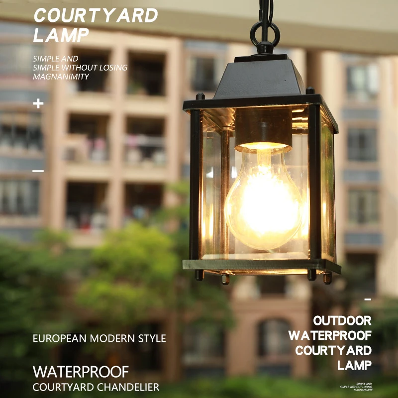 Outdoor Lamp Garden Pendant Lamp Gate Hallway Balcony Hanging Lantern Waterproof Corridor Aisle Courtyard Ceiling Lamps