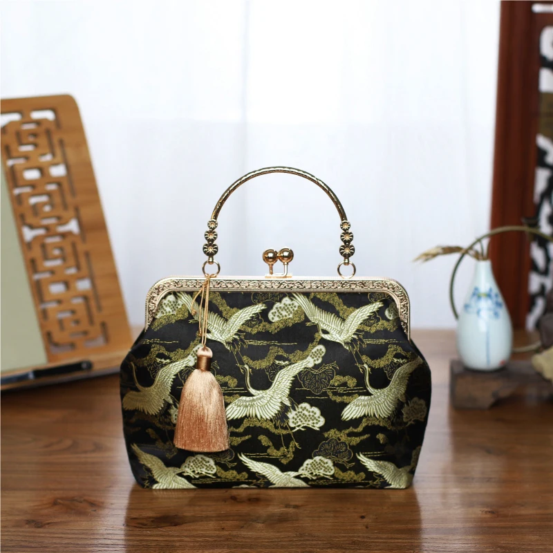 Chinese Style Silk Series Clutch Bag Women's Handbag Retro Easy Matching  Hand Coin Purse Gift - AliExpress