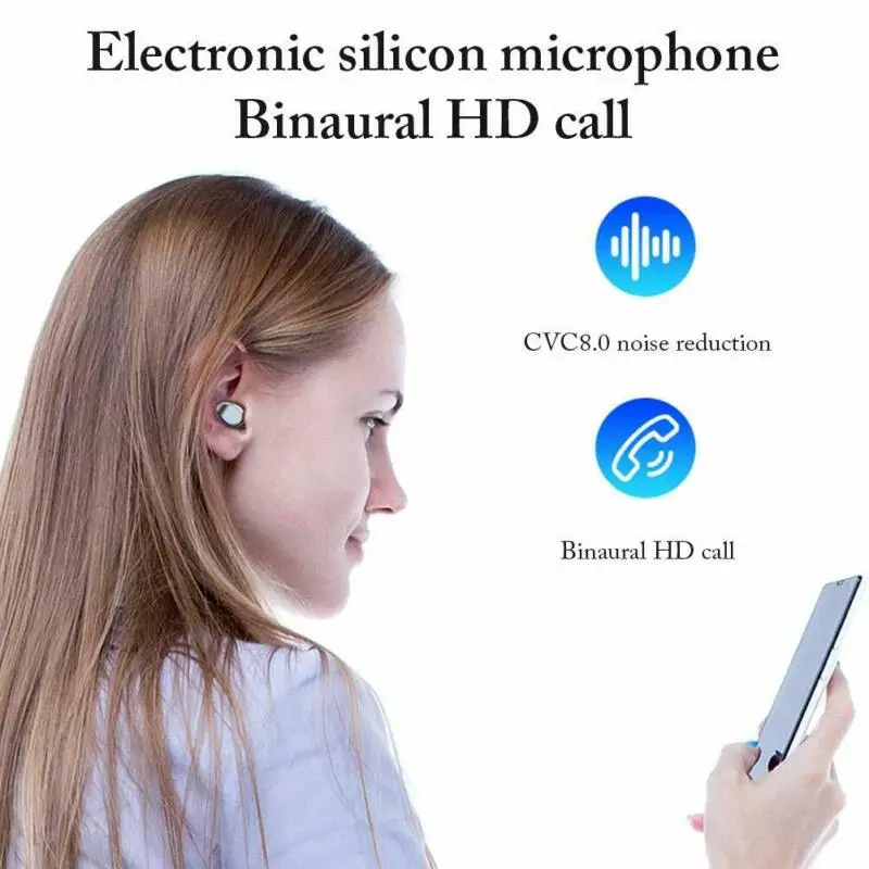 TWS Bluetooth 5 0 Earphone Wireless Headset Touch LED 8D Stereo Sound Earbuds Waterproof Sports Gaming Headset