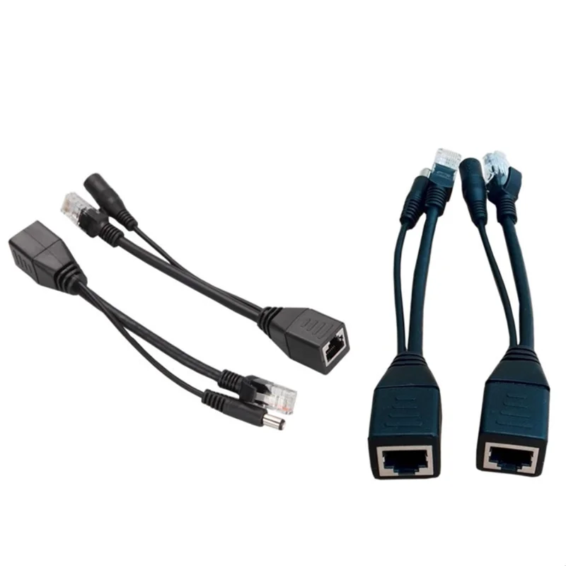 2 шт. кабель адаптер POE RJ45 инжектор Сплиттер Комплект экранированная лента пассивная мощность над Ethernet12-48v синтезатор сепаратор комбинер