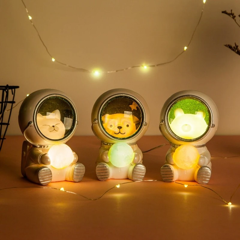Creative Galaxy Guardian Led Cute Pet Spaceman Night Light Modern Personality Bedroom Jewelry Ornaments Star Lamp Gift Led Lamp Night Lights Aliexpress