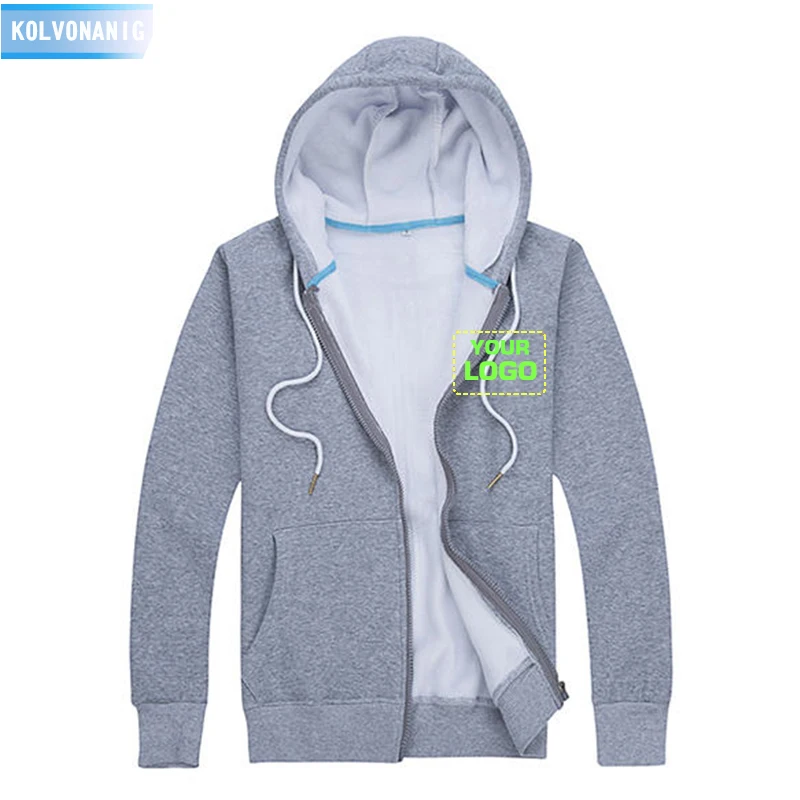 

Winter Men's Streetwear Personalized Customized DIY Print Hoodies Sweatshirts For Male Zipper Hoodie Unisex Solid Color Hoody