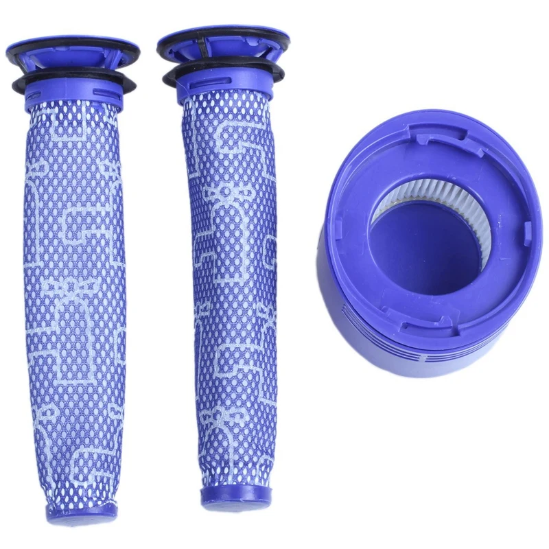 3 упаковки предварительно и после замены моторного фильтра для Dyson V8 и V7 беспроводной вакуумный Комплект фильтров, семейный пакет для