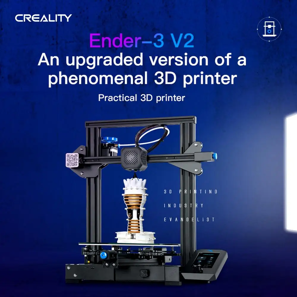 

Creality 3d Printer Ender-3 V2 Printer Kit Maker Education Home DIY Printing Method TF card/ On Line / Off Line