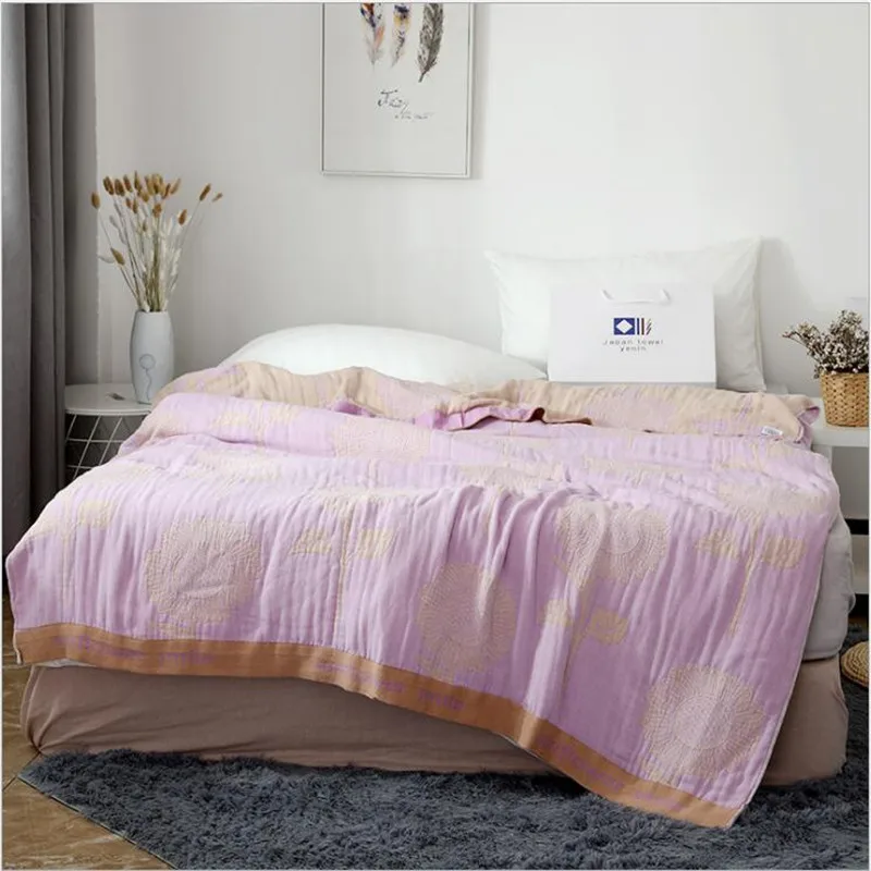 200*230 см Высокое качество дышащее одеяло пледы из бамбукового волокна; Одеяло s покрывала 4 слоя Муслин Хлопок, Бамбук одеяло для дивана - Цвет: 200x230cm