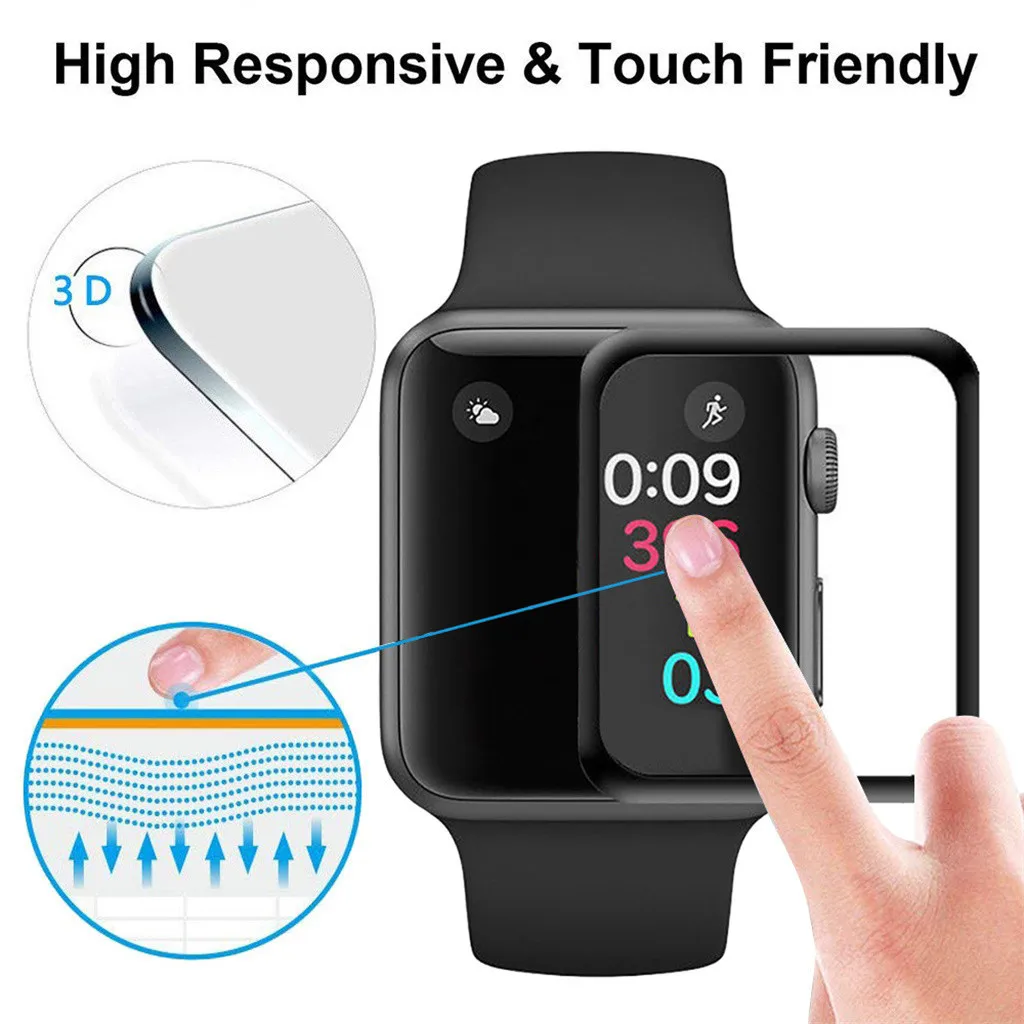 Подходит для iWatch 5 часы серии устойчивый к царапинам экран закаленная пленка 40 мм 44 мм умные часы