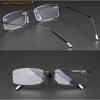 Titanium Frame Ultra Light Memory Super Stretch Temple Anti-fatigue Rimless Reading Glasses 0.75 1 1.5 1.75 2 2.25 To 4 5