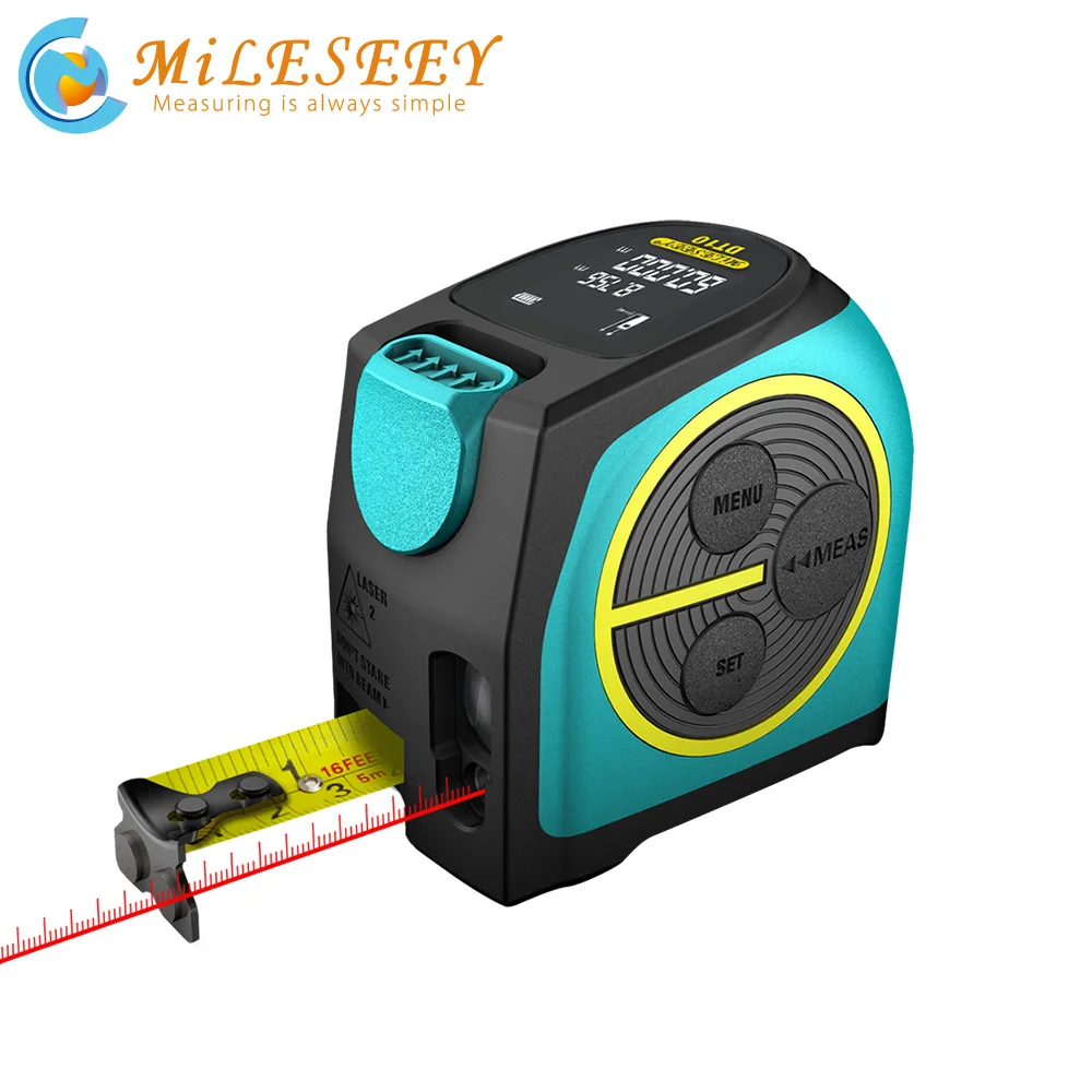 Mileseey DT10 Laser Tape Measure 2-in-1 Digital Laser Measure Laser Rangefinder with LCD Digital Display,Magnetic Hook