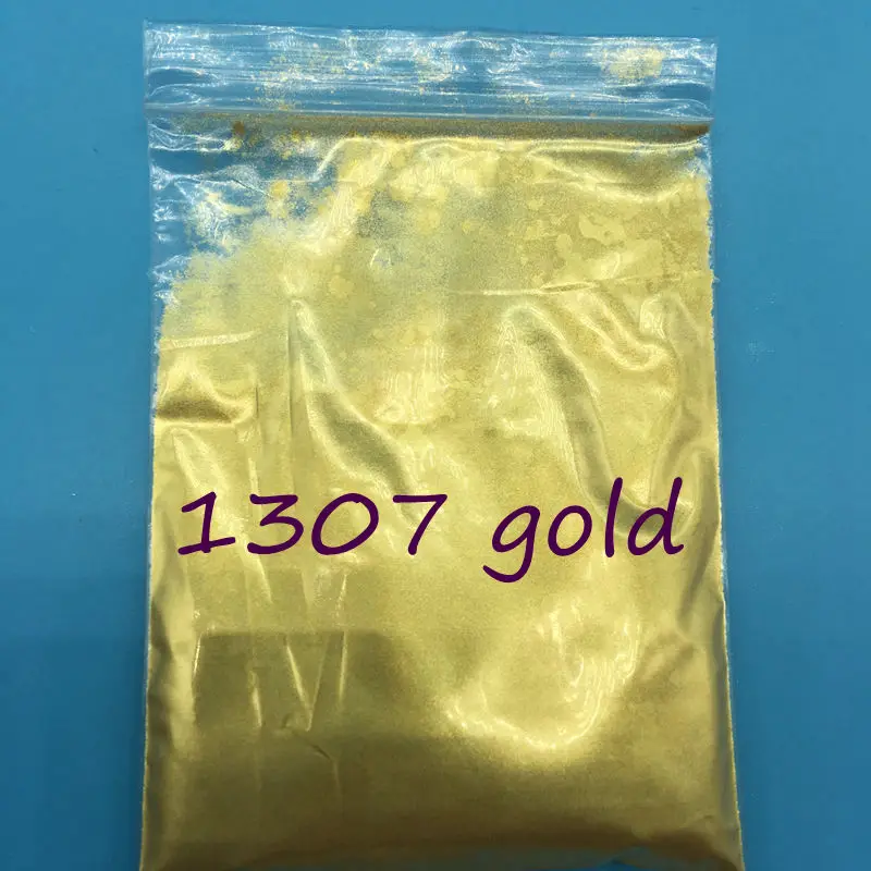 1307 gold 10 г жемчужный пигмент, Слюда Порошок акриловая краска цвет жемчужный порошок металлическая краска флэш-порошок для ногтей Блеск 1 лот = 1 цвет = 10 г - Цвет: 1307 gold