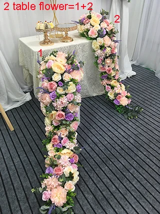 2 table flower Flone, искусственные шелковые искусственные цветы, свадебное украшение, украшение для стола, рождественские цветы, украшения для дома - Цвет: 2 table flower