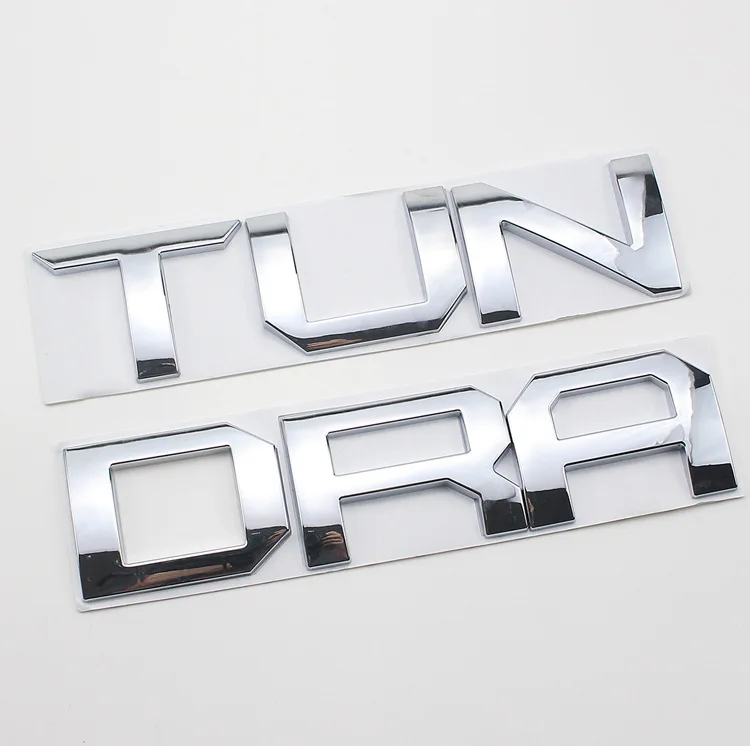 3D поднятый металлические эмблемы письмо вставка для TOYOTA TUNDRA багажника автомобильные аксессуары - Название цвета: Белый