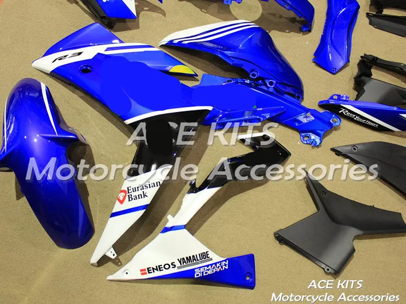 Мотоциклетный обтекатель abs подходит для Yamaha R25 R3 корпусные детали пресс-форм ACEKITS Магазин № 0162