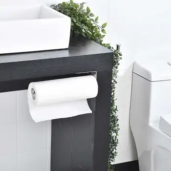 

Paper Holder Tissue Towel Rack Hanging Bathroom Toilet Roll Paper Towel Holder Cabinet Storage Rack Kitchen Organizer