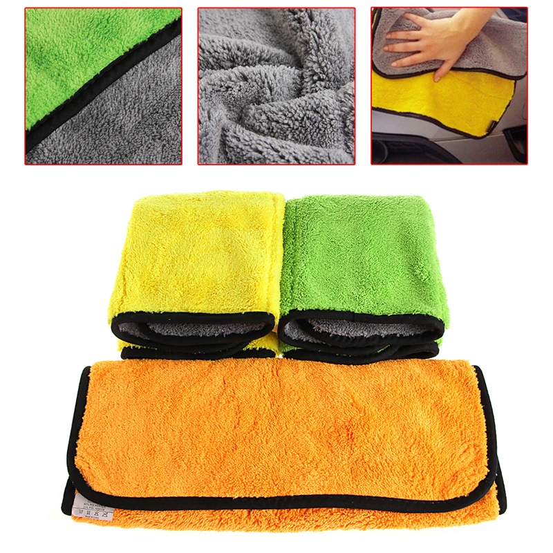 

Auto Care 45cmx38cm Super Thick Plush Microfiber Car Cleaning Cloths Microfibre Wax Polishing Detailing Towels Car Care