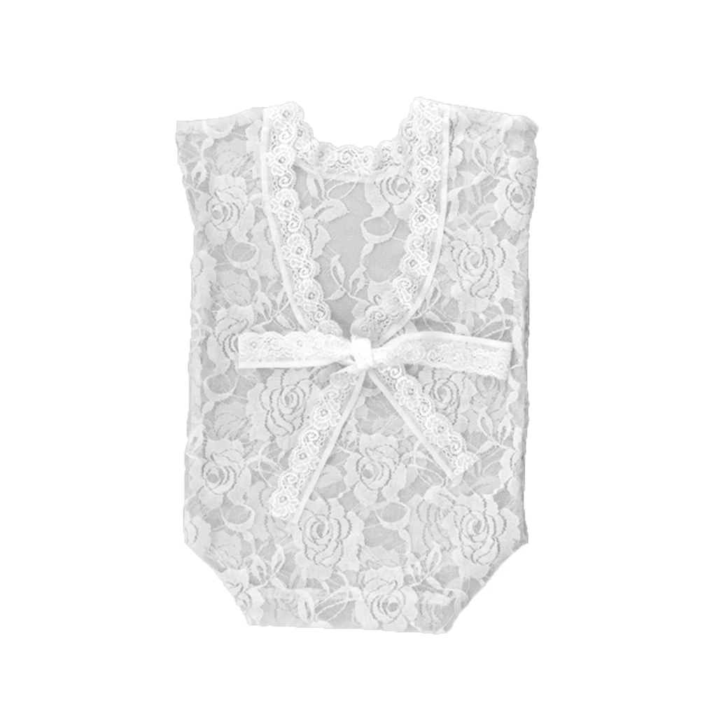 maternity newborn photography Newborn Photography Props Baby Lace Romper Outfit Headband Photography Props Baby Girl Kids Bow Clothing Solid Color Costume disney world baby souvenirs	 Baby Souvenirs