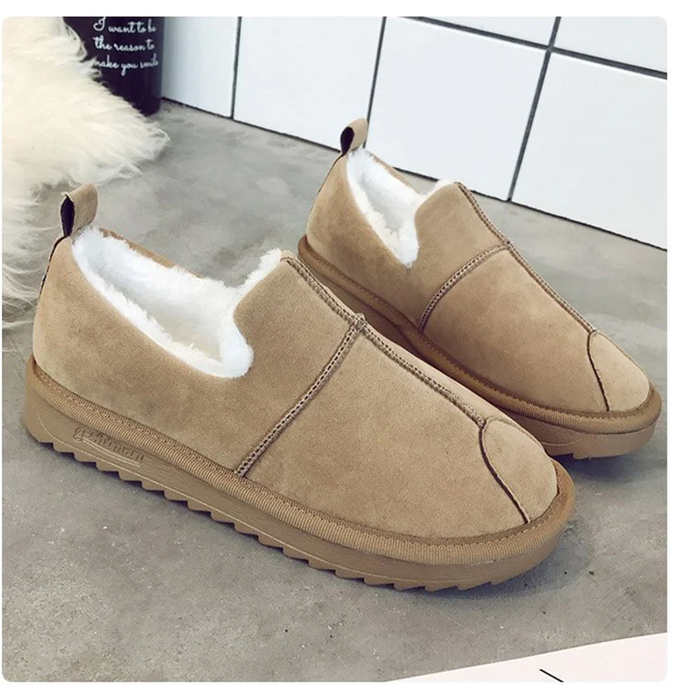 Женские зимние повседневные зимние ботинки; женские водонепроницаемые ботильоны на плоской подошве; нескользящая модная женская зимняя теплая обувь