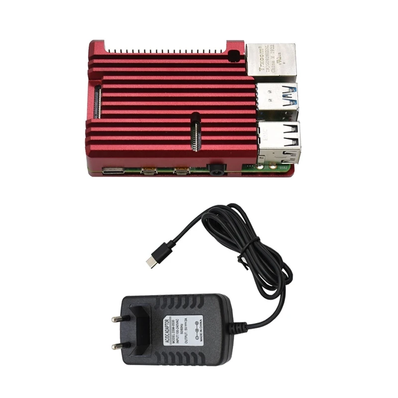 Для Raspberry Pi 4B 4G ram DIY Kit Поддержка 2,4/5,0 GHz wifi Bluetooth 5,0 с алюминиевым ЧПУ сплав защитный красный чехол 5V 3A Po