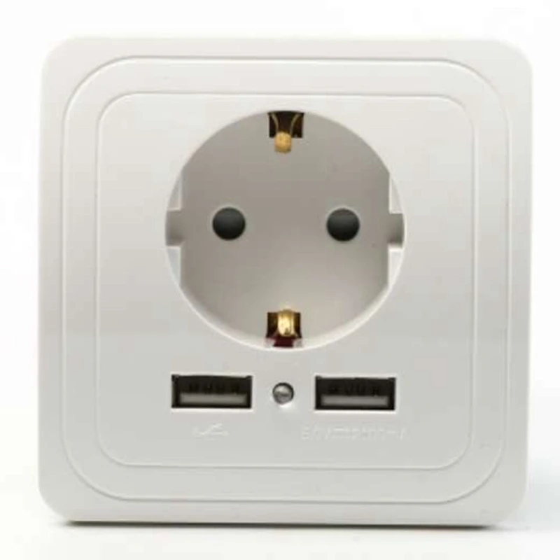 USB Электрическое настенное зарядное устройство адаптер ЕС переключатель разъема питания зарядная док-станция розетка панель