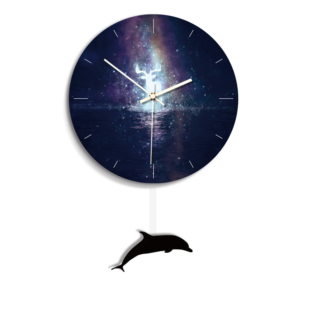 1 Pcs Wall Clock Black Hole Round Removable Durable for Home Bedroom Office E2S