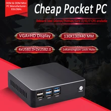 Дешевые Intel i3 7100U i5 7200U i7 мини-компьютер DDR4/DDR3 Win10 Linux Barebone портативный ПК 4K HTPC медный вентилятор 6* USB HDMI VGA WiFi