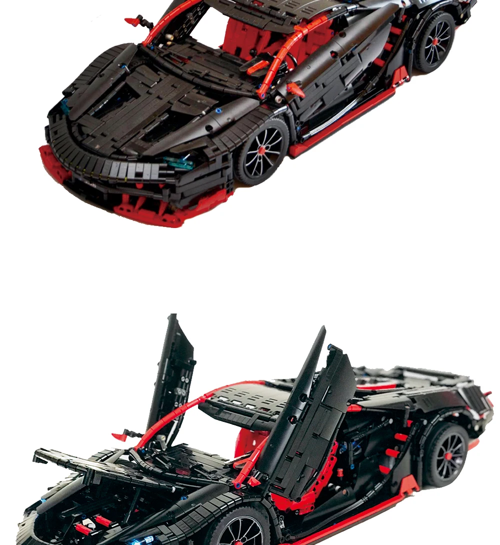 BuildMOC Радиоуправляемая машина Lamborghinis Roadster с функцией питания, строительные блоки для автомобилей, кирпичи, Детские технические игрушки, 20091 MOC 12560