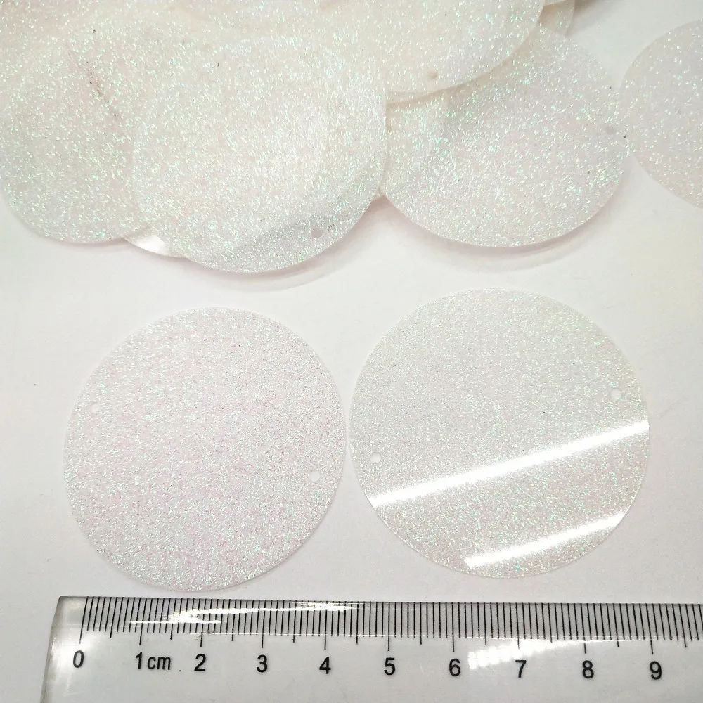 50MM 2HOLE GLITTER WHITE 2