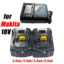 2021 For Makita 18V 6000mAh 5.0AH / 6.0Ah Rechargeable Power Tools Battery With LED Li-Ion Replacement LXT BL1860B BL1860 BL1850