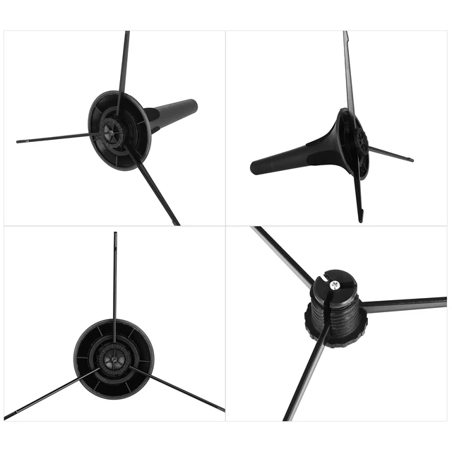 Supporto Pieghevole Per Tromba - Treppiede Portatile Con Cuscinetti Protettivi, Nero - Foto 2