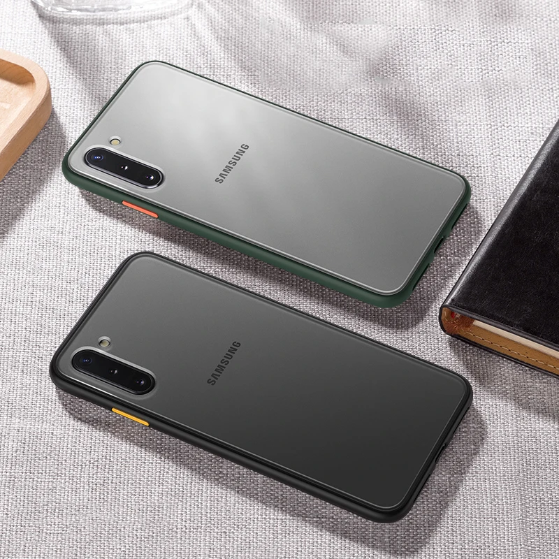 Для Samsung Galaxy Note 10 Plus S10 S10Plus чехол Тонкая матовая полупрозрачная мягкая рамка