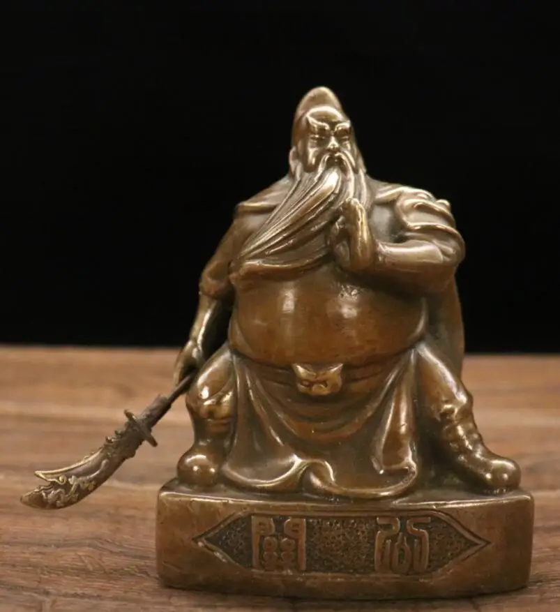 

Статуэтка из латуни, статуэтка бога богатства Будды Гуань Юй