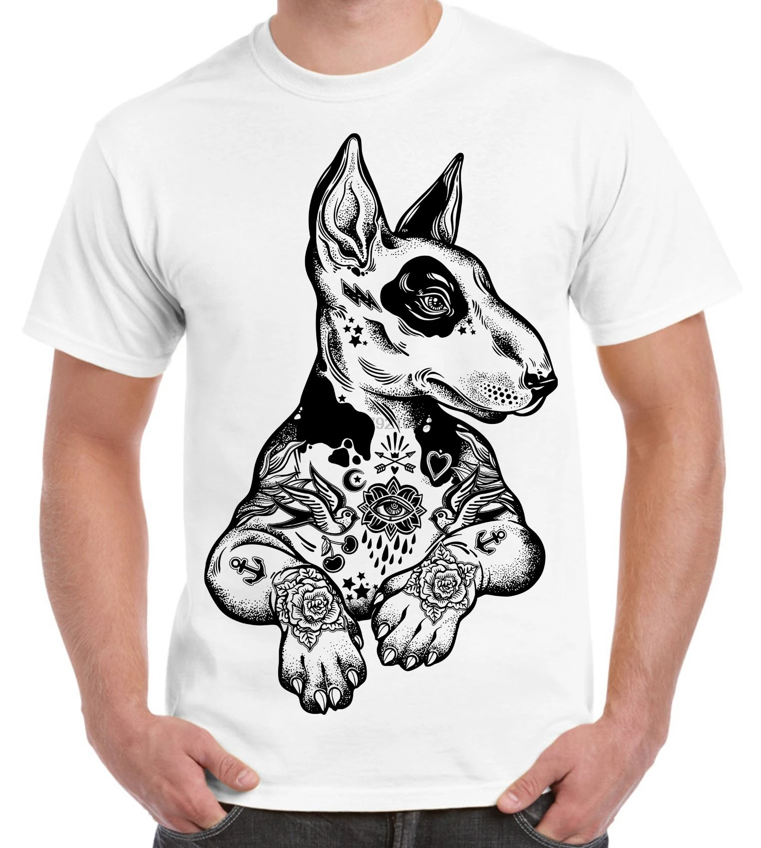 Maglietta Da Uomo Pitbull Magliette Con Grande Stampa Di Cane - Foto 4