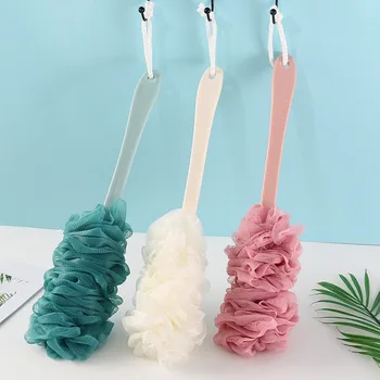 

Shower Supplies Soft Large Size Lingers yu hua Bath Voile Bath Towel Long Handle Mesh Sponge Loofah