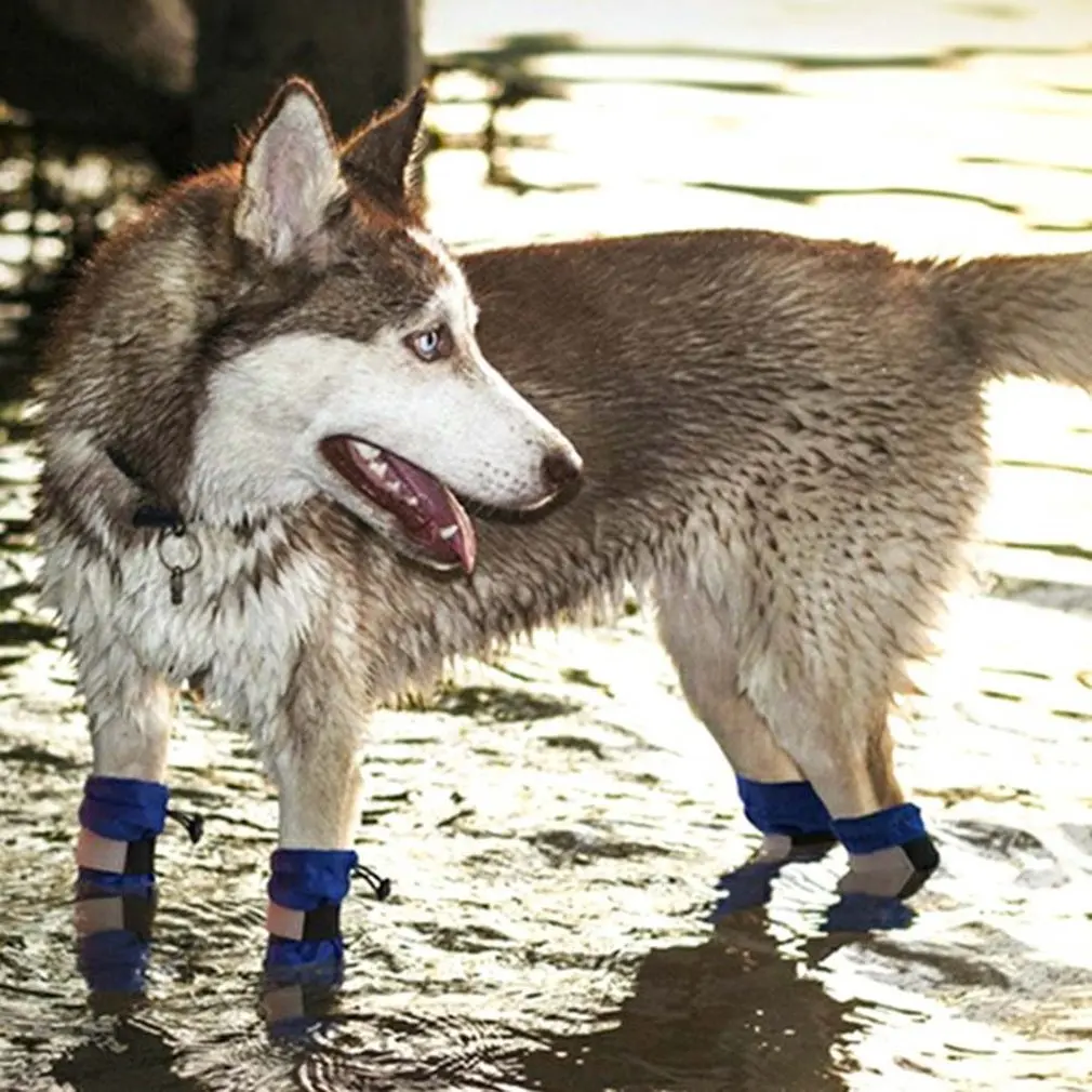 Обувь для собак с высокой талией; золотистый ретривер; Samos Husky; водонепроницаемые Нескользящие ботинки для больших собак; обувь для домашних животных