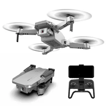 

R12 Mini Foldable RC Drone with HD 4K Dual Cameras Gimbal Altitude Hold RC Helicopter Drone Headless Mode Silver